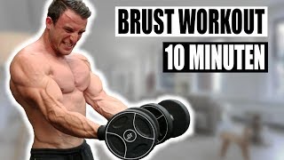 10 Minuten Brust Workout für Zuhause  Kombinationsworkout für Qualitätsmuskulatur  Sascha Huber [upl. by Alanah56]