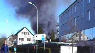 Gasexplosion mit Grossbrand in Safenwil [upl. by Akeim]