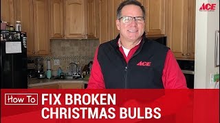 How To Replace Broken Christmas Light Bulbs  Ace Hardware [upl. by Ecal]