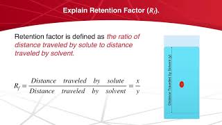 Explain Retention Factor Rf  Chromatography  Analytical Chemistry [upl. by Coplin617]