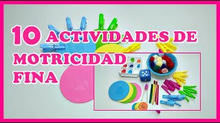 10 ACTIVIDADES DE PSICOMOTRICIDAD FINA DE 3 A 6 AÑOS [upl. by Kulseth]