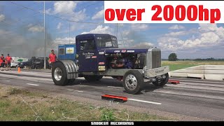 PeterBilt 358  Detroit 2 Stroke v8 18l Diesel 2000hp Dragrace Truck  Built by Frank fierro [upl. by Frierson146]