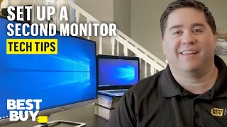 Upgrade Your Workspace With a Second Monitor  Tech Tips from Best Buy [upl. by Tess]