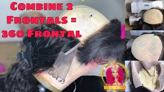 ✨ How I Made 2 Frontals  One 360 Frontal  Part 1  with Dome Cap ✨ [upl. by Aztiley275]