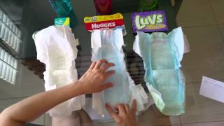 Pampers Swaddlers vs Huggies Snug and Dry vs Luvs [upl. by Honoria]