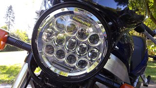 Retrofitting A 7Inch Round LED Motorcycle Headlight [upl. by Vallo]