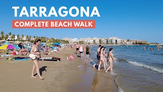 Tarragona  Complete Beach Walk 2023  SPAIN [upl. by Wentworth]