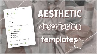 aesthetic youtube description templates FREE  ꒰🦋↷ 𝚋𝚕𝚡𝚜𝚜𝚒 [upl. by Elysha]