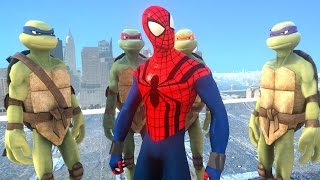 Teenage Mutant Ninja Turtles VS SPIDERMAN  Sensational SpiderMan [upl. by Niple]