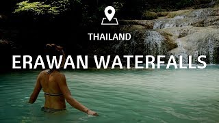 Erawan Waterfalls  Kanchanaburi  Thailand  2018 [upl. by Nadnal]