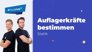 Auflagerkräfte bestimmen Technische Mechanik StudyHelp [upl. by Durrace]