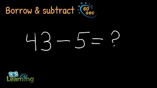 Subtraction with Borrowing Simple  Explained [upl. by Aicylla]