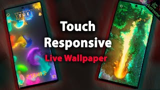 Touch Responsive Live Wallpaper  Colourful Amoled Black Reactive Android Background How to Get [upl. by Alden]