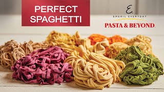 Emeril Lagasse Pasta amp Beyond  How to Make Perfect Spaghetti 1 BATCH Recipe  Cooking with Claire [upl. by Gnov183]