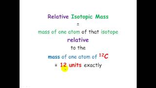 Relative Isotopic Mass [upl. by Arahsat]