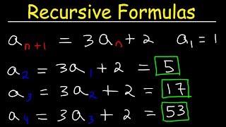 Recursive Formulas For Sequences [upl. by True]