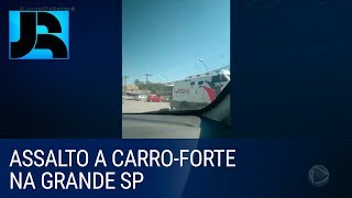 Criminosos tentam roubar carroforte na Grande SP [upl. by Kutzenco]