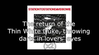 Station to Station  David Bowie  Lyrics [upl. by Anirtap]