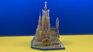 DIY Craft Instruction CubicFun SAGRADA FAMILIA [upl. by Portie702]