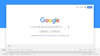 How To Design Google Search Page Website Using HTML amp CSS From Scratch  Web Design Tutorials [upl. by Otreblide]