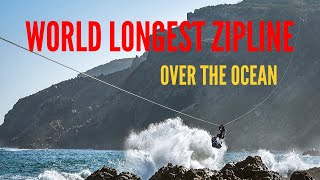 World Longest Zipline Over the Ocean  Mossel Bay South Africa [upl. by Higbee]