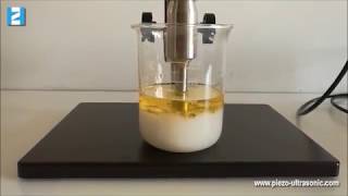 Ultrasonic Homogenization of Oil in Water [upl. by Oznole]