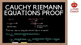 The Cauchy Riemann Equations with Proof  Complex Analysis 1 [upl. by Marchall]