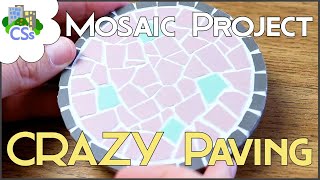 Mosaic Project for Absolute Beginners 2 Crazy Paving Coaster [upl. by Aihsened]