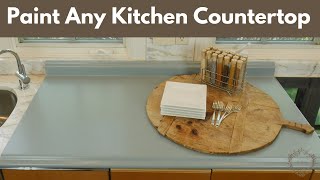 How To Easily Paint Any Kitchen Countertop  DIY Tutorial [upl. by Ednalrym572]