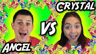 Angel VS Crystal  Warheads Arcade Challenge [upl. by Atteuqnas]