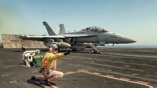 Aircraft Carrier Takeoffs amp Landings [upl. by Karlow]