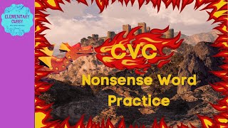 CVC Nonsense Words Practice 7 with music Dragon Style Dibels NWF [upl. by Obeng]