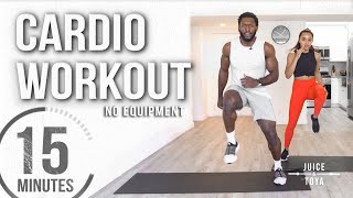 15 Minute Full Body Cardio Workout No Equipment [upl. by Yanttirb939]