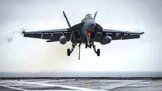 Aircraft Carrier • Flight Operations at Sea Takeoff and Landing • US Navy Ship [upl. by Victorine224]