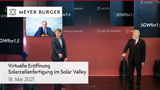 Eröffnung Solarzellenfertigung im Solar Valley BitterfeldWolfen [upl. by Osbourn]