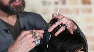 Cutting Hair With Thinning Shears [upl. by Notnelc]