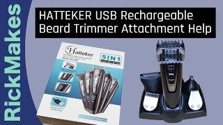 HATTEKER USB Rechargeable Beard Trimmer Attachment Help [upl. by Meyer261]