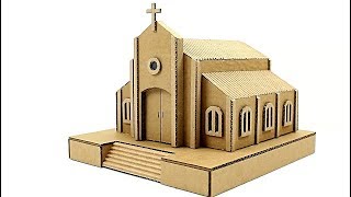 como hacer la mejor iglesia de cartón  how to make a cardboard church [upl. by Seth828]