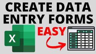 How to Create Data Entry Forms in Excel  EASY [upl. by Ajnat]