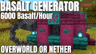 Minecraft 116 Survival Basalt Generator How to make a Basalt Generator in the Overworld 2020 [upl. by Arimlede]