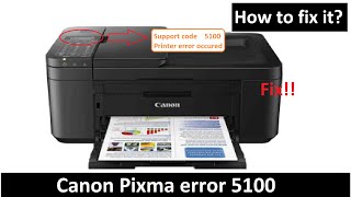 How to fix Support code 5100 in a canon printer [upl. by Gladine]