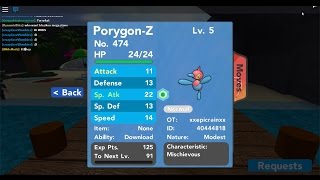 Roblox Pokemon Brick Bronze  How to evolve Porygon into PorygonZ [upl. by Shayla323]