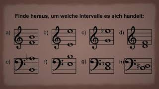 Intervalle bestimmen Musik  Übungsaufgaben mit Lösungen und Lösungsweg [upl. by Accisej603]