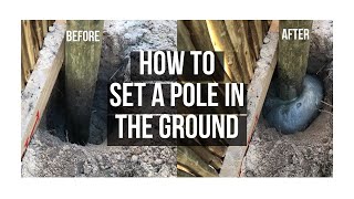 How To Set A Pole In The Ground Using Fast Post Anchor [upl. by Audley]