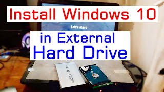 How to Install Windows 10 in External Hard Drive  Install Portable Windows in External Hard Drive [upl. by Lleder]