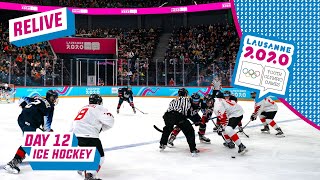 RELIVE  Ice Hockey  USA vs CANADA  Mens Semifinal  Day 12  Lausanne 2020 [upl. by Halullat]