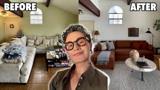 EXTREME DATED LIVING ROOM MAKEOVER [upl. by Brooking]