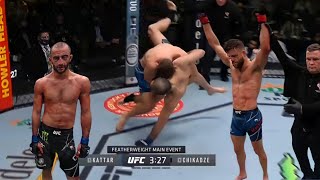 UFC Calvin Kattar Destroyes Giga Chikadze Full Highlights [upl. by Alverson]