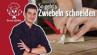 Zwiebeln schneiden in Brunoise oder feine Würfel⎮Kochschule Düsseldorf [upl. by Haceber]