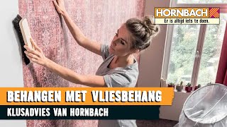 Vliesbehang aanbrengen met HORNBACH [upl. by Tterrab]